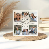 最高のMom Everのスクリプエレガントトハート写真コラージュ フォトプラーク