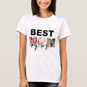 最高のMom Everの写真カスタムコラージュ Tシャツ
