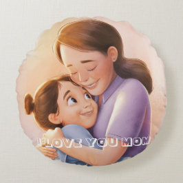 最高のMom Everカスタマイズ Familyの写真 ラウンドクッション