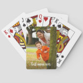 最高のMom Everカスタム Photo White Script トランプ (裏面)