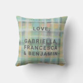 最高のMom Everカスタムphoto keepsake plaid pastel クッション (裏面)