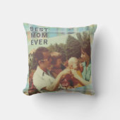 最高のMom Everカスタムphoto keepsake plaid pastel クッション (正面)