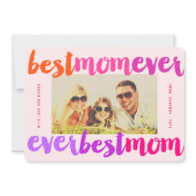 最高のMom Everカラフル Brashed Script写真モダン Photo