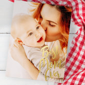 最高のMom Everシンプルモダンカスタム写真 箔シーズンポストカード