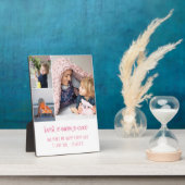 最高のMom Everハートレタリング編集可能3写真 フォトプラーク (側面)