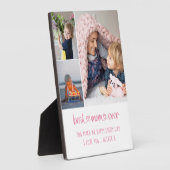 最高のMom Everハートレタリング編集可能3写真 フォトプラーク (側面)