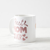 最高のMom Everハート写真 コーヒーマグカップ (正面左)