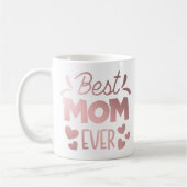 最高のMom Everハート写真 コーヒーマグカップ (左)