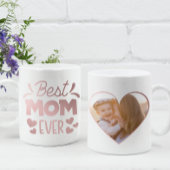 最高のMom Everハート写真 コーヒーマグカップ