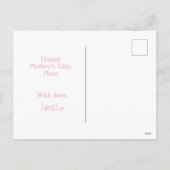 最高のMom Everパーソナライズされたハート写真はがき シーズンポストカード (裏面)