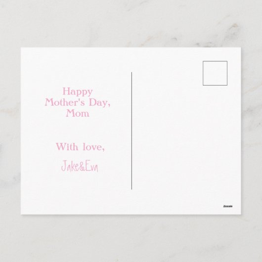 最高のMom Everパーソナライズされたハート写真はがき シーズンポストカード (裏面)