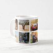 最高のMom Everパーソナライズされた 6 Photo Collage コーヒーマグカップ (正面左)