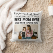 最高のMom Everパーソナライズされた Newsletter写真 クッション (ブランケット)
