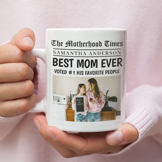 最高のMom Everパーソナライズされた Newsletter写真 コーヒーマグカップ