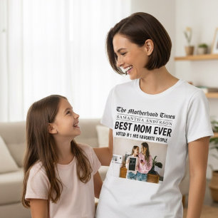 最高のMom Everパーソナライズされた Newsletter写真 Tシャツ