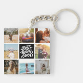 最高のMom Everパーソナライズされた Photo Collage Black キーホルダー (裏面)