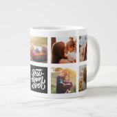 最高のMom Everパーソナライズされた Photo Collage Black ジャンボコーヒーマグカップ (正面右)
