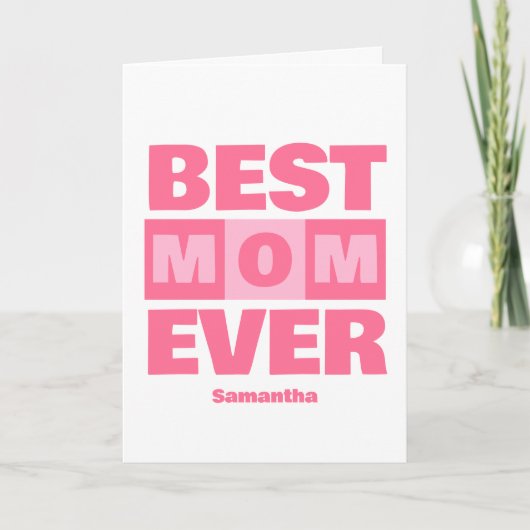最高のMom Everパーソナライズされた Photo Greeting Card カード (正面)
