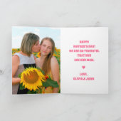最高のMom Everパーソナライズされた Photo Greeting Card カード (内部)