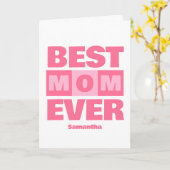 最高のMom Everパーソナライズされた Photo Greeting Card カード (黄色い花)