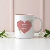 最高のMom EverフローラエレガントハートPhoto Collage ツートーンマグカップ