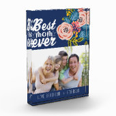 最高のMom Everフローラギフト写真ブロック フォトブロック (左)