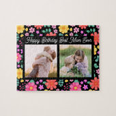 最高のMom Everフローラコラージュ誕生日 ジグソーパズル (横)