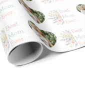 最高のMom Everフローラハートコラージュ ラッピングペーパー (ロールコーナー)