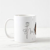 最高のMom Everフローラモダンタイポグラフィ写真 コーヒーマグカップ (左)