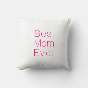 最高のMom Everホットピンク明るい赤紫色ホワイトミニマリスト クッション