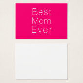 最高のMom Everホットピンク明るい赤紫色ミニマリスト (正面&裏面)