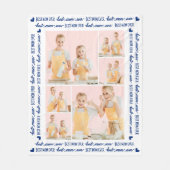 最高のMom Everモダン 6パーソナライズされた Photo フリースブランケット (正面)