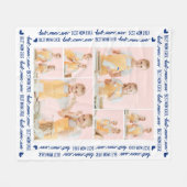 最高のMom Everモダン 6パーソナライズされた Photo フリースブランケット (正面(横))