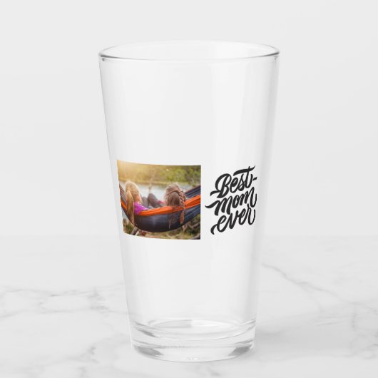 最高のMom Everモダン Photoパーソナライズされた タンブラーグラス (正面)