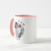 最高のMom Everモダン Round写真カスタム写真 マグカップ (正面左)