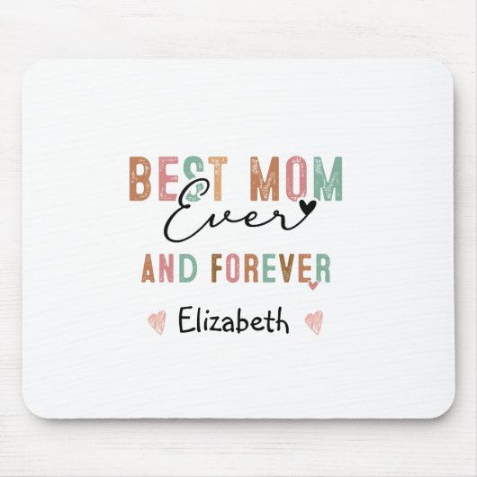 最高のMom EverレトロスクリプトGroovy Mother's day マウスパッド (正面)