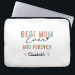 最高のMom EverレトロスクリプトGroovy Mother's day ラップトップスリーブ<br><div class="desc">白モダンい背景にガーリーは最高の、「お母さんは永遠に」の可愛いデザイン。</div>