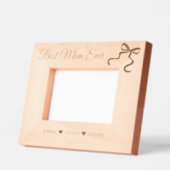 最高のMom Ever名前をカスタムするは木枠に弓 レーザー彫刻フレーム (左)