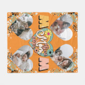 最高のMom Ever数々のハート形状フリース空白の フリースブランケット (正面(横))