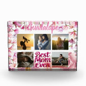 最高のMom Ever母コラージュ フォトブロック (正面)