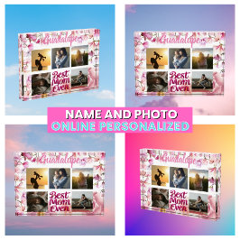 最高のMom Ever母コラージュ フォトブロック