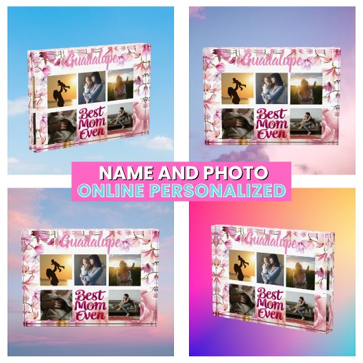 最高のMom Ever母コラージュ フォトブロック