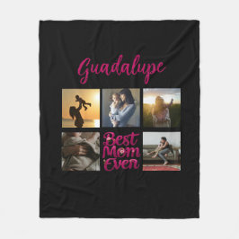 最高のMom Ever母コラージュ フリースブランケット