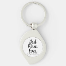 最高のMom Ever白黒カスタムスクリプト文字かわいい