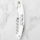 最高のMom Ever白黒カスタムスクリプト文字 ソムリエナイフ (正面)