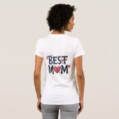 最高のMom Ever素朴タイポグラフィとハート Tシャツ (裏面フル)