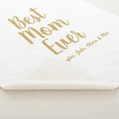 最高のMom Ever金ゴールドカスタムスクリプトパーソナライズされた シェルパブランケット (3/4)