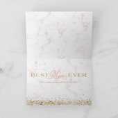 最高のMom Ever金ゴールドグリッター8 Photo Collage カード (内部)