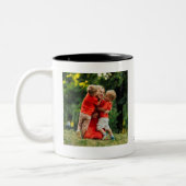 最高のMom Ever金ゴールドハート2 Photo ツートーンマグカップ (左)