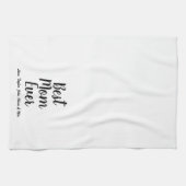 最高のMom Ever金ゴールド白黒カスタムスクリプト文字 キッチンタオル (横)